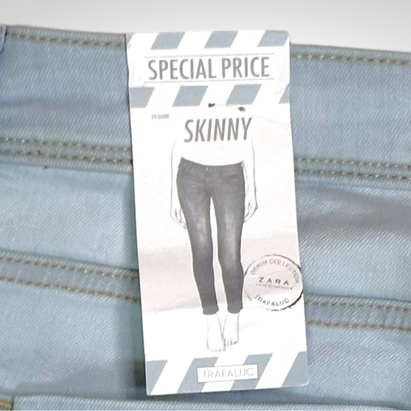 ZARA Trafaluc Light Wash Skinny Jeans NWT - Picture 10 of 12